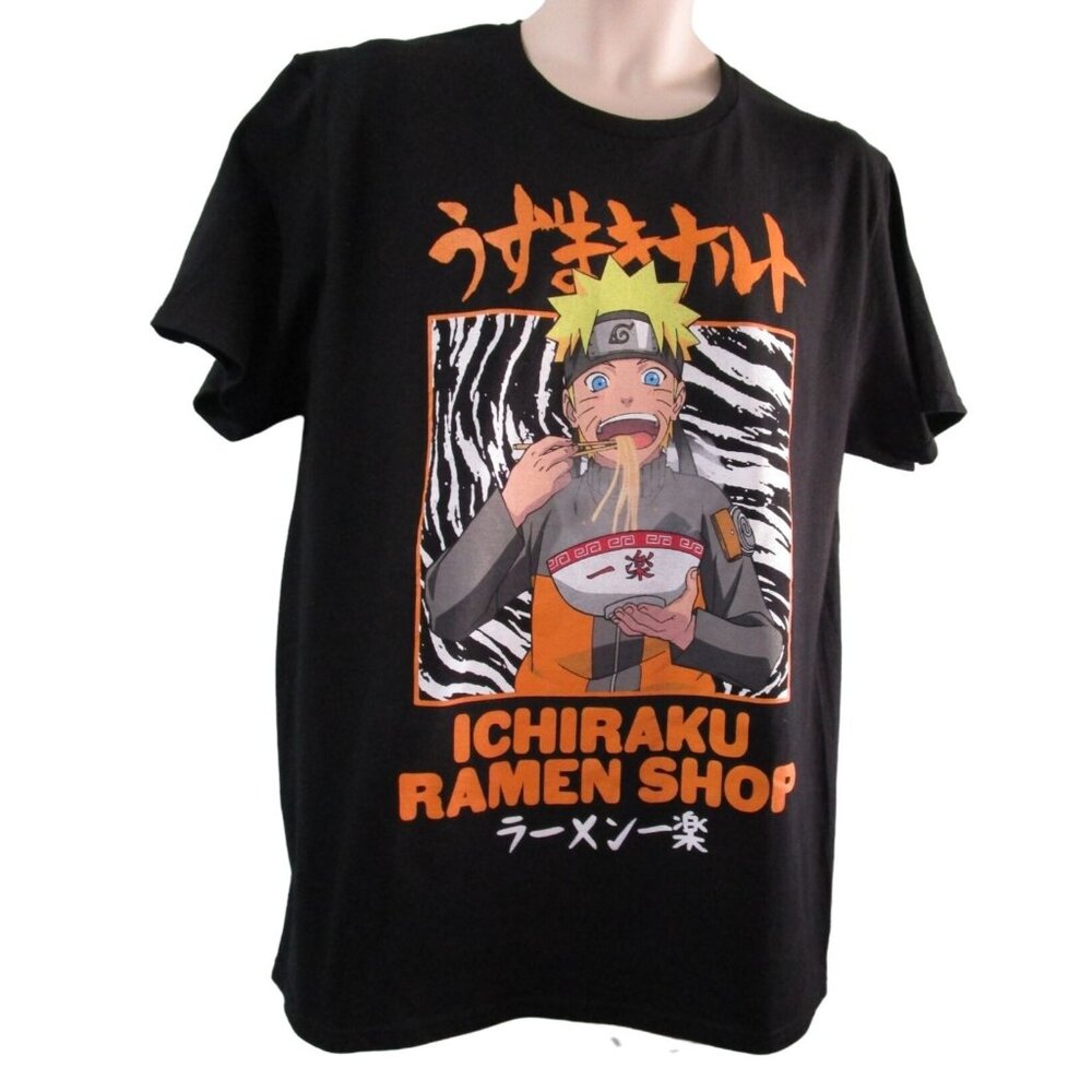Uzumaki Naruto Shippuden Collection Ichiraku Ramen Shop Anime Style T Shirt Lg - Picture 1 of 12